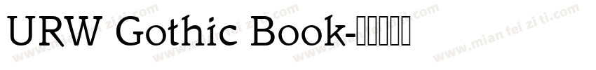 URW Gothic Book字体转换